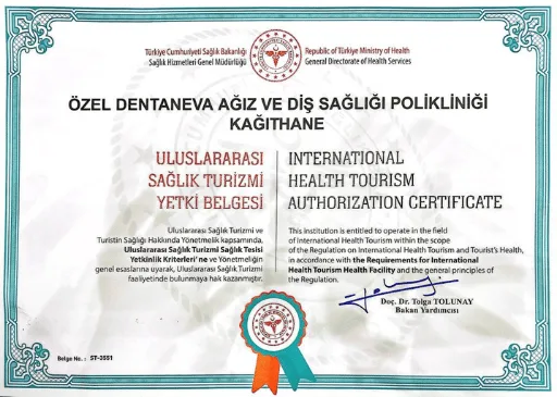 Certified by the Turkish Ministry of Health